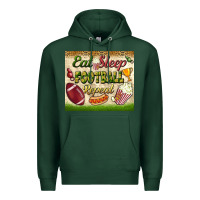 Sports Green eat sleep football repeat tumbler Premium Hoodie - BundleAndBundleShop