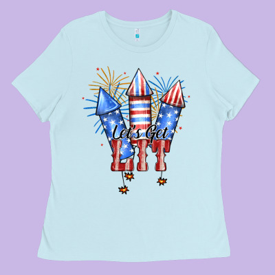 Let's Get Lit Ladies Tee Designed By Ranaportraitstore
