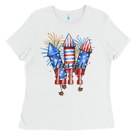White Let's Get Lit Ladies Tee - RanaPortraitStore