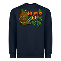 Navy Howdy go lucky st. patricks day Heavyweight Sweatshirt - FaDigitalArtStudio