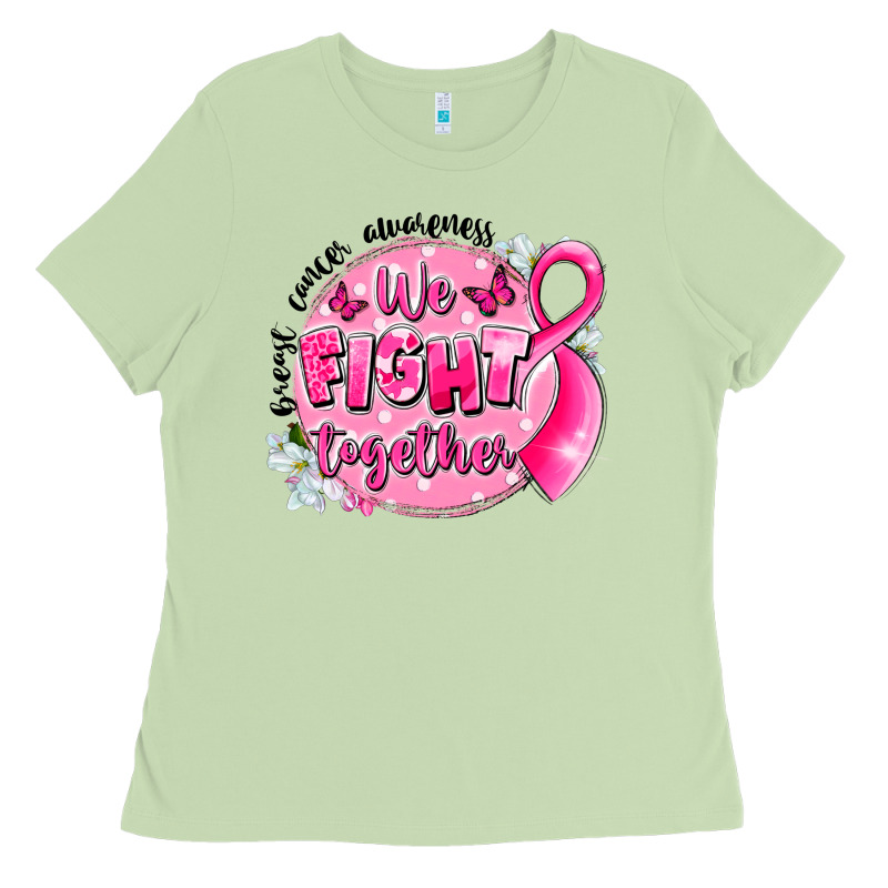 Breast Cancer Awareness We Fight Together Ladies Tee by LillyAllenDesigns | Teevron