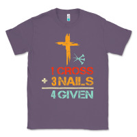 Lavender Vintage 1 Cross 3 Nails Forgiven Christian Easter Gift Classic Tee - lanVoArt