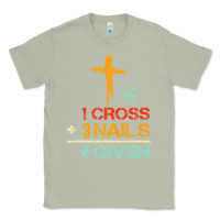 Matcha Vintage 1 Cross 3 Nails Forgiven Christian Easter Gift Classic Tee - lanVoArt