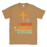 Toasted Coconut Vintage 1 Cross 3 Nails Forgiven Christian Easter Gift Classic Tee - lanVoArt