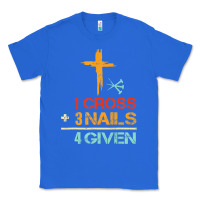 True Royal Vintage 1 Cross 3 Nails Forgiven Christian Easter Gift Classic Tee - lanVoArt