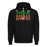 Black football mom Zipper Hoodie - CowhideDigitalArt