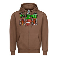 Chestnut football mom Zipper Hoodie - CowhideDigitalArt