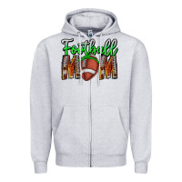 Heather Grey football mom Zipper Hoodie - CowhideDigitalArt