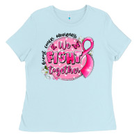Baby Blue breast cancer awareness we fight together Ladies Tee - LillyAllenDesigns