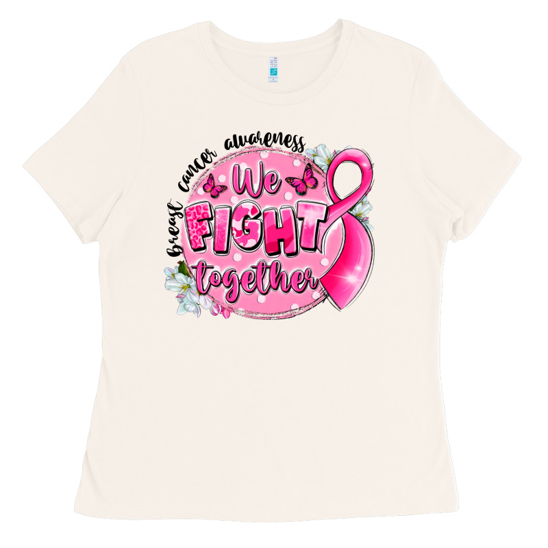 Breast Cancer Awareness We Fight Together Ladies Tee by LillyAllenDesigns | Teevron