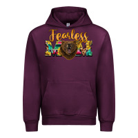 Mauve Wine fearless mom bear Urban Hoodie - BarkalooDesign