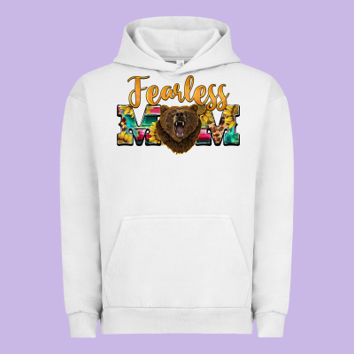 Fearless Mom Bear Urban Hoodie Designed By Barkaloodesign