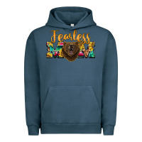 Pigment Midnight Navy fearless mom bear Urban Hoodie - BarkalooDesign