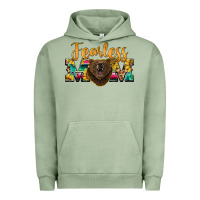 Pigment Oil Green fearless mom bear Urban Hoodie - BarkalooDesign