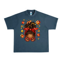 Midnight Navy christmas afro messy bun Urban Heavy Tee - texasbilliewilder