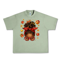 Oil Green christmas afro messy bun Urban Heavy Tee - texasbilliewilder