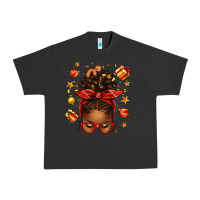 Pigment Black christmas afro messy bun Urban Heavy Tee - texasbilliewilder