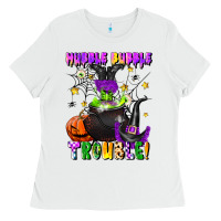 White hubble bubble trouble Ladies Tee - LillyAllenDesigns