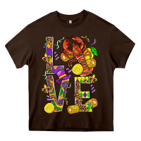Chocolate Brown Love Crawfish Mardi Gras Heavy Core Tee - BundleAndBundleShop