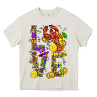 Cream Love Crawfish Mardi Gras Heavy Core Tee - BundleAndBundleShop