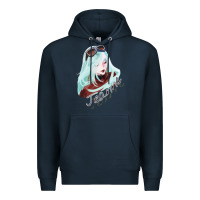 Navy Vintage Retro Action Bayonetta Adventure Game Birthday Gift Premium Hoodie - lanVoArt