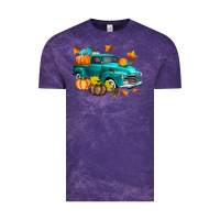 Cloud Purple Fall Farm Truck Vintage Tee - texasbilliewilder