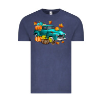 Vintage Denim Fall Farm Truck Vintage Tee - texasbilliewilder