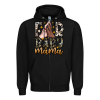 Black Fur Baby Mama Zipper Hoodie - CowhideDigitalArt