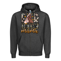 Charcoal Heather Fur Baby Mama Zipper Hoodie - CowhideDigitalArt