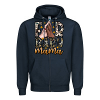 Navy Fur Baby Mama Zipper Hoodie - CowhideDigitalArt