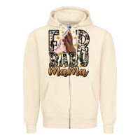 Sandshell Fur Baby Mama Zipper Hoodie - CowhideDigitalArt