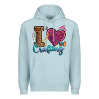 Blue Mist i love crafting Premium Hoodie - RanaPortraitStore