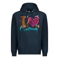 Navy i love crafting Premium Hoodie - RanaPortraitStore