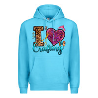 Ocean Blue i love crafting Premium Hoodie - RanaPortraitStore