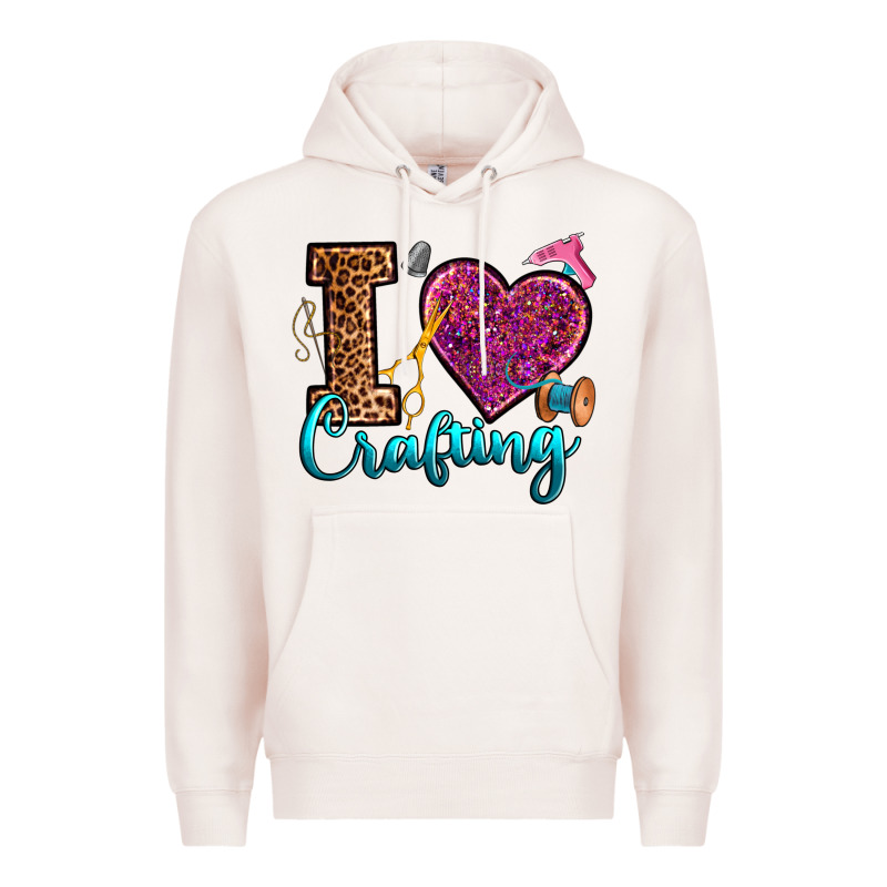 I Love Crafting Premium Hoodie by RanaPortraitStore | Teevron