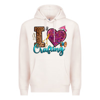 Pale Pink i love crafting Premium Hoodie - RanaPortraitStore