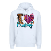 White i love crafting Premium Hoodie - RanaPortraitStore