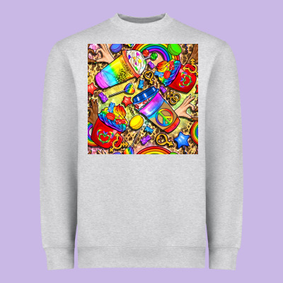 Lgbtq Pride Coffee Cups With Leopard Seamless Pattern Bbs Heavyweight Sweatshirt Designed By Bundleandbundleshop