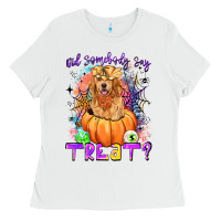 White did somebody say treat Ladies Tee - LillyAllenDesigns