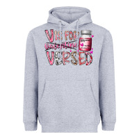 Heather Grey v is for valentine versed Heavyweight Hoodie - RacoonDesign