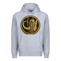 Heather Grey mammoth black king Premium Hoodie - lanVoArt