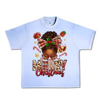 Grape Ice merry christmas afro messy bun Urban Heavy Tee - texasbilliewilder