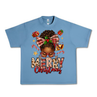 Pebble Blue merry christmas afro messy bun Urban Heavy Tee - texasbilliewilder