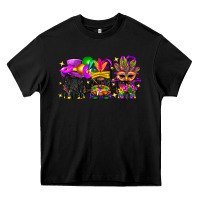 Black Mardi Gras afro gnomies Heavy Core Tee - BundleAndBundleShop