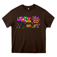 Chocolate Brown Mardi Gras afro gnomies Heavy Core Tee - BundleAndBundleShop