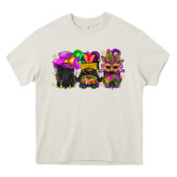 Cream Mardi Gras afro gnomies Heavy Core Tee - BundleAndBundleShop