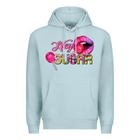 Blue Mist hey sugar valentine's day Premium Hoodie - FaDigitalArtStudio