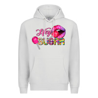 Dove Grey hey sugar valentine's day Premium Hoodie - FaDigitalArtStudio