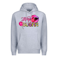Heather Grey hey sugar valentine's day Premium Hoodie - FaDigitalArtStudio