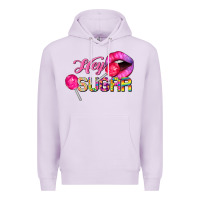 Lilac hey sugar valentine's day Premium Hoodie - FaDigitalArtStudio